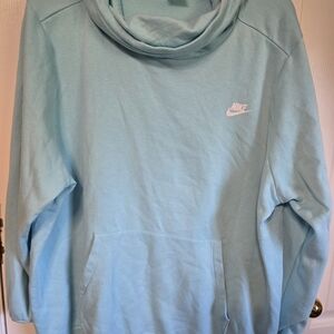 Nike Women's Sky Blue Cowl Neck Sweater